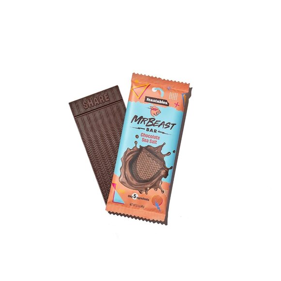 Feastables MrBeast Chocolate Sea Salt Bars - Made with Organic Cocoa - Picture 6 of 7